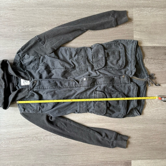 Abercrombie & Fitch Y2K Charcoal Utility Jacket Size S Industrial Retro Casual - Picture 4 of 15